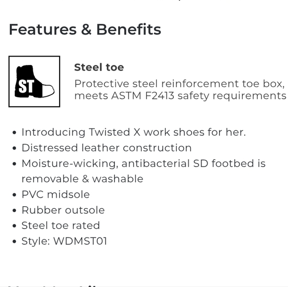 Product Name: Twisted X Women's Driving Moc Work Shoes - Steel Toe Size 9 - Picture 5 of 5